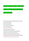 AQA AS Chemistry Paper 1 2026 Mark Scheme &vert; Full Answers & Breakdown