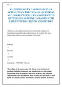 SAUNDERS NCLEX CARDIOVASCULAR&NewLine;ACTUAL EXAM PREP 2026 ALL QUESTIONS&NewLine;AND CORRECT DETAILED ANSWERS WITH&NewLine;RATIONALES ALREADY A GRADED WITH&NewLine;EXPERT FEEDBACK &vert;NEW AND REVISED