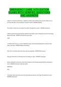 Emergency Care 14th Edition &ndash; Verified Questions and Answers &ndash; Complete Exam Study Material&NewLine;