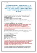 SAUNDERS NCLEX-RN COMPREHENSIVE EXAM&NewLine;TESTBANK 2026 ALL QUESTIONS AND CORRECT&NewLine;DETAILED ANSWERS WITH RATIONALES ALREADY&NewLine;A GRADED WITH EXPERT FEEDBACK &vert;NEW AND&NewLine;REVISED&NewLine;