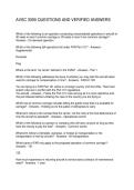 AVSC 3090 QUESTIONS AND VERIFIED ANSWERS