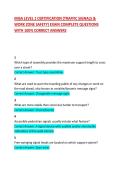 IMSA LEVEL 1 CERTIFICATION &lpar;TRAFFIC SIGNALS & WORK ZONE SAFETY&rpar; EXAM COMPLETE QUESTIONS WITH 100&percnt; CORRECT ANSWERS
