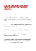 CTR 156CT PROPANE FINAL EXAM QUESTIONS WITH 100&percnt; VERIFIED ANSWERS