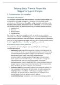 Samenvatting Financi&euml;le Rapportering en Analyse - 2de bachelor TEW