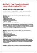 ISYE 6501 Final Exam Questions and Answers Latest Update This Year