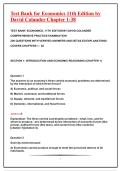 Test Bank for Economics 11th Edition by David Colander Chapter 1-38