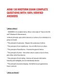 AFAB 130 MIDTERM EXAM COMPLETE QUESTIONS AND 100&percnt; VERIFIED ANSWERS &vert; VERIFIED EXAM QUESTIONS 