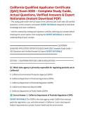 California Qualified Applicator Certificate &lpar;QAC&rpar; Exam 2026 &ndash; Complete Study Guide&comma; Actual Questions&comma; Verified Answers & Expert Rationales &lpar;Instant Download PDF&rpar;