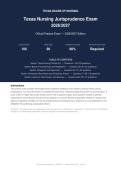 Texas Nursing Jurisprudence Exam 2026&sol;2027 &vert; Complete Exam-Style Questions &vert; 100&percnt; Verified &ndash; Detailed Rationales &ndash; Pass Guaranteed &ndash; A&plus; Graded&NewLine;&NewLine;