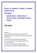 Medical Surgical Nursing Test Bank &vert; Brunner & Suddarth 16th Edition &vert; 1500 Practice Questions for Exam Prep & NCLEX Review
