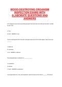 Wood-Destroying Organism Inspection Exams &ndash; Elaborate Questions and Answers &ndash; Complete Pest Inspection and Certification Review Material