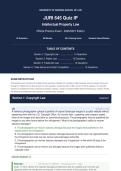JURI 645 Quiz IP Intellectual Property Law University of Georgia School of Law Actual Exam 2026&sol;2027 &vert; Complete Exam-Style Questions &vert; 100&percnt; Verified &ndash; Detailed Rationales &ndash; Pass Guaranteed &ndash; A&plus; Graded&NewLine;&NewLine;