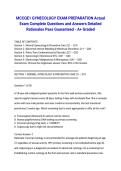 MCCQE1 GYNECOLOGY EXAM PREPARATION Actual Exam Complete Questions and Answers Detailed Rationales Pass Guaranteed - A&plus; Graded