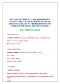 Test Bank&colon; WGU D430 Fundamentals of Information Security &ndash; 325&plus; Verified Questions & Study Guide &vert; 2025&sol;2026 Edition