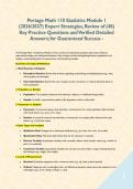 Portage Math 110 Statistics Module 1 &lpar;2026&sol;2027&rpar; Expert Strategies&comma; Review of &lpar;48&rpar; Key Practice Questions and Verified Detailed Answers&semi; for Guaranteed Success -&NewLine;&NewLine;&NewLine;
