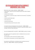 CP-FS EXAM QUESTIONS WITH CORRECT ANSWERS 100&percnt; PASS&NewLine;