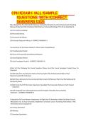 CPH EXAM TESTBANK NEWEST UPDATE 2026 ACTUAL EXAM AND STUDY GUIDE COMPLETE 400 QUESTIONS AND CORRECT DETAILED ANSWERS &lpar;VERIFIED ANSWERS&rpar; &vert;ALREADY GRADED A&plus;&NewLine;