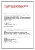 NBHWC PRACTICE TEST QUESTIONS WITH 225 &NewLine;QUESTIONS AND VERIFIED ANSWERS ALREADY &NewLine;GRADED A&plus; ASSURED PASS&excl;&excl;&excl;&excl;&excl;&excl;&excl;&excl;&excl;&excl;&excl;&excl;&excl;&excl;&excl;&excl;&excl;&excl;