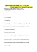 CRISIS MANAGEMENT QUESTIONS WITH CORRECT ANSWERS 2025&period;&NewLine;