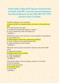 North Seattle College EMT Entrance Exam Practice Test Bank with 450&plus; Correctly Answered Questions from Recent Entrance Exams&sol; 2026-2027 NSC EMT Entrance Exam Test Bank 