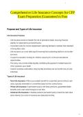 Comprehensive Life Insurance Concepts for CFP Exam Preparation &vert;Guaranteed to Pass