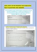 2026 LATEST ATI RN PEDIATRIC 2023 EXAM WITH &NewLine;NGN 70 QUESTIONS AND ANSWERS 