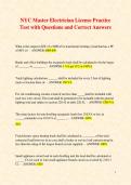 NYC Master Electrician License Practice Test with Questions and Correct Answers 
