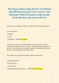 Med Surg Cardiovascular Practice Test Banks A and B Bundle with 575 Questions and Correct Answers with Rationales&sol; Medical Surgical Cardiovascular Exam Questions and Answers Review