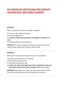 FAA POWERPLANT WRITTEN EXAM PREP COMPLETE QUESTIONS WITH 100&percnt; CORRECT ANSWERS 