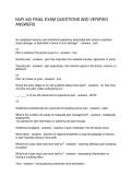 NUR 443 FINAL EXAM QUESTIONS AND VERIFIED ANSWERS
