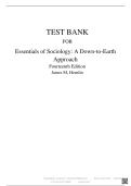 Title&colon; Essentials of Sociology&colon; A Down-to-Earth Approach 14th Edition Test Bank by James M&period; Henslin &ndash; Complete Exam Questions and Answers for All Chapters