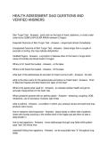 HEALTH ASSESSMENT D443 QUESTIONS AND VERIFIED ANSWERS
