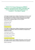 WGU C722- Project Management &lpar;PHEO&rpar; - Objective Assessment Study Guide &vert; Questions and Correct Detailed Answers &lpar;Verified Answers&rpar; Graded A&plus; &vert; New 2026&sol;27 Update 