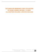 Emergency Care 14th Edition Test Bank by Daniel Limmer & Michael F&period; O'Keefe &ndash; Complete Exam Questions and Answers for All Chapters &lpar;2025&ndash;2026 Update&rpar;