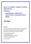 Medical Surgical Nursing Test Bank &vert; Brunner & Suddarth 16th Edition NCLEX Review & Exam Prep Questions