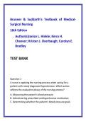 Medical Surgical Nursing Test Bank &vert; Brunner & Suddarth 16th Edition &vert; NCLEX Exam Prep Practice Questions