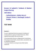 Medical Surgical Nursing Test Bank &vert; Brunner & Suddarth 16th Edition &vert; NCLEX Exam Prep Practice Questions