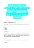 Straighterline Anatomy & Physiology I Midterm Exam Review 2026-2027 &vert; Latest Update &vert; Questions & Verified Answers &vert; 100&percnt; Correct &vert; Grade A &vert; Pass Guaranteed