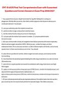 EMT-B AAOS Final Test Comprehensive Exam with Correct Answers 2026&sol;2027 &ndash; Complete Emergency Medical Technician Study Guide