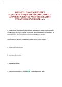 WGU C722 OA & PA &vert; PROJECT MANAGEMENT QUESTIONS AND CORRECT ANSWERS &lpar;VERIFIED ANSWERS&rpar; &vert; LATEST UPDATE 2026&sol;27 &lpar;GRADED A&plus;&rpar;