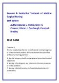 Medical Surgical Nursing Test Bank &vert; Brunner & Suddarth 16th Edition NCLEX Review & Exam Prep Questions