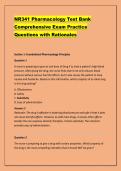 NR341 Pharmacology Test Bank &NewLine;Comprehensive Exam Practice &NewLine;Questions with Rationales 