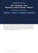 PSYC 140 Module 1 Exam Respondus LockDown Browser Webcam Official Practice Exam 2026&sol;2027 &vert; Complete Exam-Style Questions &vert; 100&percnt; Verified &ndash; Detailed Rationales &ndash; Pass Guaranteed &ndash; A&plus; Graded&NewLine;&NewLine;