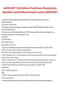 AAOS EMT 12th Edition Final Exam Study Guide Questions and Verified Answers 2026&sol;2027 &ndash; Comprehensive EMS Certification Review Guide