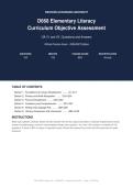 WGU D668 Elementary Literacy Curriculum Objective Assessment OA V1 V2 Actual Exam 2026&sol;2027 &vert; Complete Exam-Style Questions &vert; 100&percnt; Verified &ndash; Detailed Rationales &ndash; Pass Guaranteed &ndash; A&plus; Graded&NewLine;&NewLine;