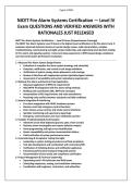 NICET Fire Alarm Systems Certification &mdash; Level IV Exam QUESTIONS AND VERIFIED ANSWERS WITH RATIONALES JUST RELEASED&period;pdf&NewLine;&NewLine;