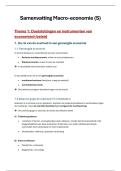 Samenvatting Macro-economie &lpar;S&rpar; &lbrack;YF3018&rsqb;