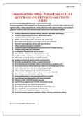 Connecticut Police Officer Written Exam ACTUAL QUESTIONS AND DETAILED SOLUTIONS LATEST &period;pdf&NewLine;&NewLine;