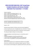 NFHS SOCCER EXAM 2026&ndash;2027 Actual Exam Complete Questions and Answers Detailed Rationales Pass Guaranteed - A&plus; Graded