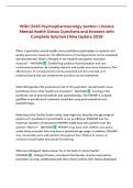 WGU D345 Psychopharmacology Section 1 Assess Mental Health Status Questions and Answers with Complete Solution &vert; New Update 2026